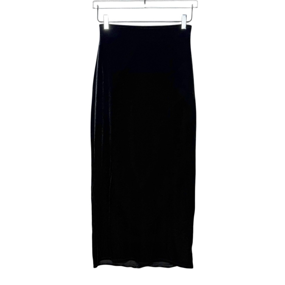 GAP Vintage Black Velvet Witchy Whimsigoth Women’s Slip Maxi Skirt Sz S